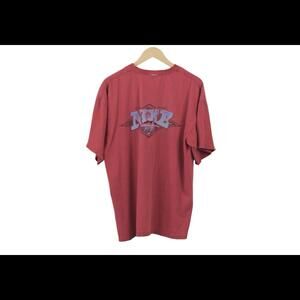 Vintage Nike Y2K Beautifully Thrashed Red Surf Shirt XL